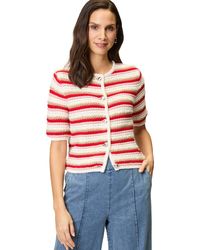 Zero - Strickjacke mit gestreift (1-tlg) Knopfleiste - Lyst