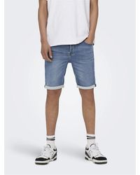 Only & Sons - Jeansshorts ONSPLY LIGHT BLUE 5189 SHORTS DNM NOOS - Lyst