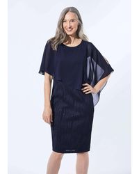 Goldner - Abendkleid Festliches Kleid mit feinem Chiffonüberwurf - Lyst