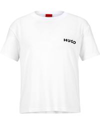 HUGO - Unite T-Shirt mit Marken-Logo auf der linken Brust - Lyst