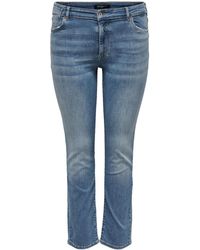 Only Carmakoma - Slim-fit- Straight Leg Jeans Übergröße Plus Size Denim Hose CARALICIA 4712 in Blau - Lyst