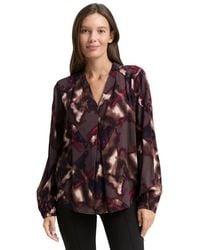 Tom Tailor - Klassische Bluse Mit All-Over Print - Lyst