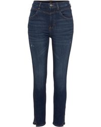 BOSS - 5-Pocket- Kitt Rise Hochbund High Waist Premium Denim Jeans mit offenen Beinabschluss - Lyst