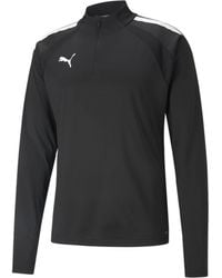 PUMA - T-Shirt teamLIGA Quarter-Zip Fußballshirt - Lyst