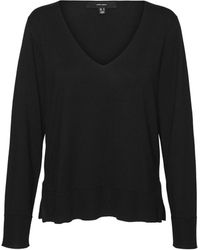 Vero Moda - Strickpullover loose fit -Ausschnitt Langarm VMSILJE LS V-NECK PULLOVER GA NOOS - Lyst