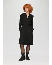 QS - Minikleid Kleid Glitzerkleid Mit Gürtel Und Eingrifftaschen - Lyst