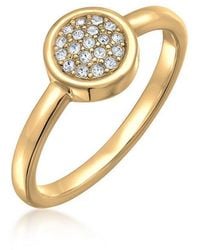 Elli Jewelry - Ring-Set Kristalle Elegant Solitäre Silberfarben - Lyst