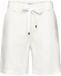 Esprit - Shorts Bermudashorts aus ungefärbtem Leinen (1-tlg) - Lyst