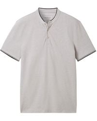 Tom Tailor - T-Shirt stand up collar two tone polo - Lyst