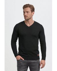 Blend - Strickpullover Bhlasse Feinstrickpullover Mit Aufgestickten Ellenbogenpatches - Lyst