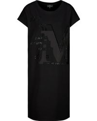 Monari - Druckkleid Kleid schwarz - Lyst