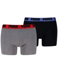 PUMA - Boxershorts Everyday Basic Boxers 2P (Packung, 2Er Pack) Mit Webbund - Lyst