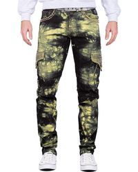 Cipo & Baxx - Regular-fit-Jeans Hose BA-CD677 mit Strasssteinen im Cargo Style - Lyst