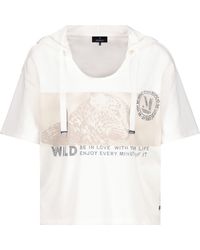 Monari - Kurzarmshirt T-Shirt off-white - Lyst