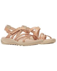 Merrell - Harbor Backstrap (Vollnarbenleder) Hellbraun/ Damen Sandale - Lyst