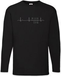 Urban Backwoods - Langarmshirt Heartbeat Gear Shift Langarm T-Shirt race Racing Car Driver Rennfahrer - Lyst