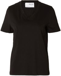 SELECTED - T-Shirt (1-tlg) Plain/ohne Details - Lyst