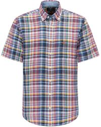 Fynch-Hatton - T-Shirt Colourful Linen Check, B.D., 1/2 - Lyst