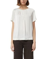 Comma, - Shirtbluse Sommer-Bluse Mit Gerafftem Kragen Und Cut-Out - Lyst