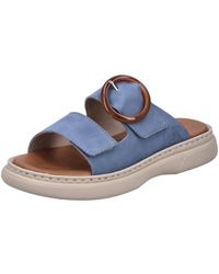Rieker - Pantolette Sommerschuh, Hausschuh, Strandschuh Mit Klettriemchen - Lyst