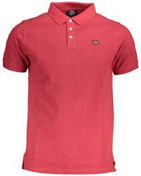 Norway 1963 - Kurzarm-Poloshirt Rot mit Applikation und 3 - Lyst