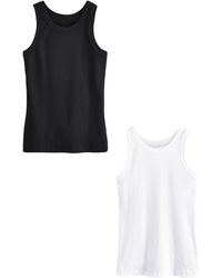 Next - Trägertop Tops mit hohem Ausschnitt, 2er-Pack (2-tlg) - Lyst