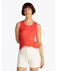 Tommy Hilfiger - Tanktop TJW ESSENTIAL RIB TANK EXT mit Logostickerei - Lyst