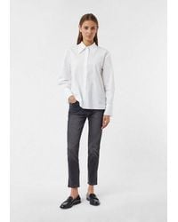 Comma, - Skinny-Fit-Jeans Jeans-Hose Crop-Jeans Im Skinny Fit Mit Waschung - Lyst