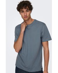 Only & Sons - Rundhalsshirt ONSMAX LIFE REG SS STITCH TEE - Lyst