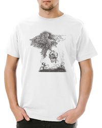 Urban Backwoods - Print- Vulture Skull T-Shirt Weiß Größe L - Lyst