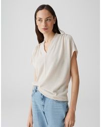 Opus - Shirttop SOFRANKA Regular mit drapierter Schulter - Lyst