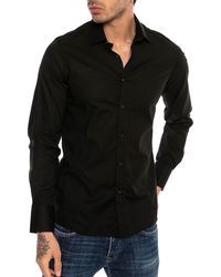 Redbridge - Langarmhemd in Slim Fit – Kentkragen, Unifarben, Eleganter & Zeitloser Look - Lyst