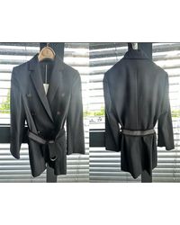 Brunello Cucinelli - Jackenblazer BELTED UTILITY JACKET COAT Mantel Blazer Jacke Suit - Lyst