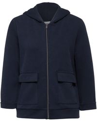 Street One - Strickjacke LTD QR silk look hoody jacket - Lyst
