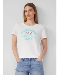 S.oliver - Shirttop Jersey-T-Shirt mit Frontprint - Lyst