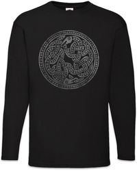 Urban Backwoods - Langarmshirt Norse Snakes Langarm T-Shirt Walhalla Raben Odin Thor Mjölnir Midgard - Lyst