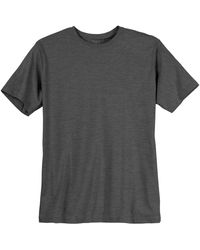 Redfield - Rundhalsshirt Übergrößen T-Shirt anthrazit melange - Lyst