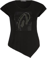 Doris Streich - Longshirt T-Shirt mit Grafik-Motiv und Metallplättchen - Lyst
