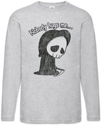 Urban Backwoods - Langarmshirt Nobody Hugs Me Langarm T-Shirt Halloween Horror Gore Splatter Death - Lyst