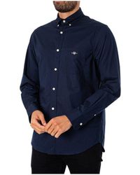 GANT - Langarmhemd uni (1-tlg) - Lyst