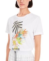 Marc Cain - "Summer to Go" Premium mode "Rethink Together" T-Shirt mit Print - Lyst