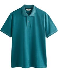 Next - Smartes Kurzarm-Poloshirt aus 100 % Baumwolle (1-tlg) - Lyst