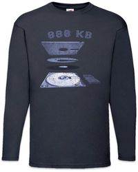 Urban Backwoods - Langarmshirt Explosion 3.5 Floppy Disk Langarm T-Shirt Retro Computer Commodore PC - Lyst