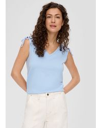 S.oliver - T- Ärmelloses Shirt mit Bindedetail an der Schulterpartie - Lyst