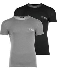 Emporio Armani - T-Shirt, 2er Pack - BOLD MONOGRAM, Kurzarm - Lyst