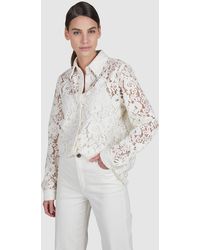 MARC AUREL - Hemdbluse aus Samt-Spitze - Lyst