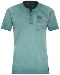 CASA MODA - T-Shirt Henley, 382 tUErkis - Lyst