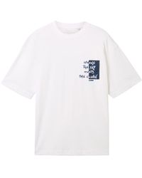 Tom Tailor - Kurzarmshirt oversized printed t-shirt - Lyst