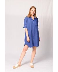 THE FASHION PEOPLE - Sommerkleid Linen Shirt Dress - Lyst