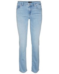 Vero Moda - Jeans VMDAF Straight Fit Blau - Lyst